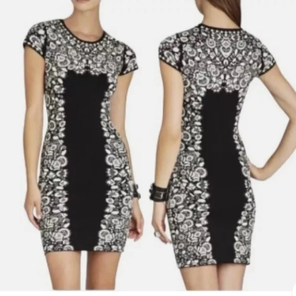 BCBG MaxAzria Fabiana Jackquard Dress, Size Small - Picture 2 of 10